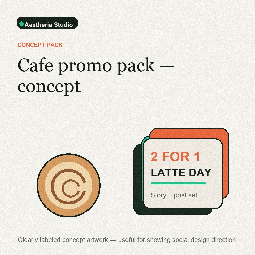 Interactive promo social concept pack