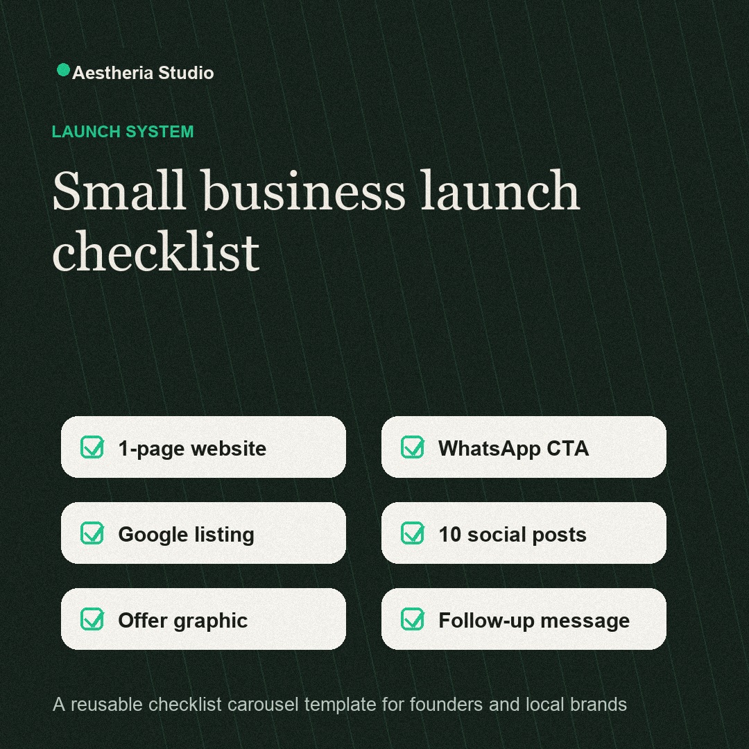 Interactive carousel cover for launch checklist